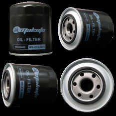 กรองน้ำมันเครื่อง Mitsubishi Triton 2500 — รูปอ้างอิงจากแคตตาล็อก Makoto 2026 (MB-E10-3405) สินค้าจริงเป็นของแท้ ลักษณะอาจต่างจากรูป