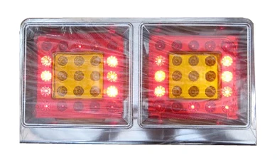 ไฟท้าย 2 ตอน LED ขอบโครเมี่ยม
