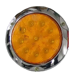 ไฟท้ายกลม LED 3 รูยึด (แบบนูน) สามมิตร สีเหลือง