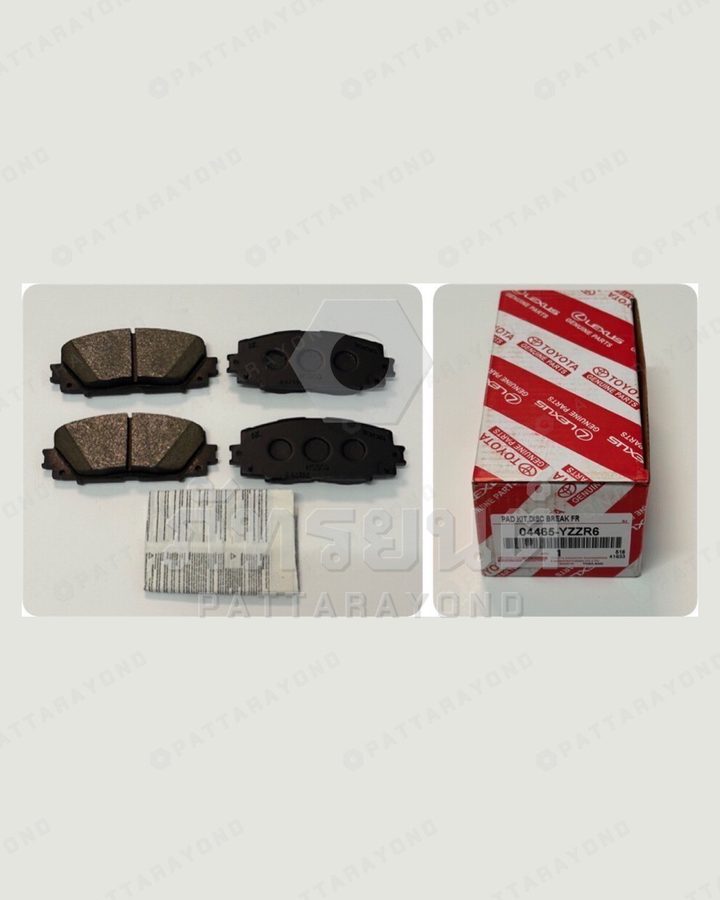 ผ้าดิสเบรคหน้า TOYOTA VIOS,YARIS 2008 แท้ห้าง — เบอร์ร้าน K-04465-YZZR6