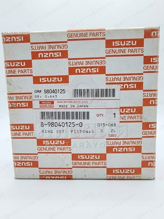 แหวนลูกสูบ ISUZU 6HK1-TCN/S 24V,4HKTC 16V 3*2.5*4