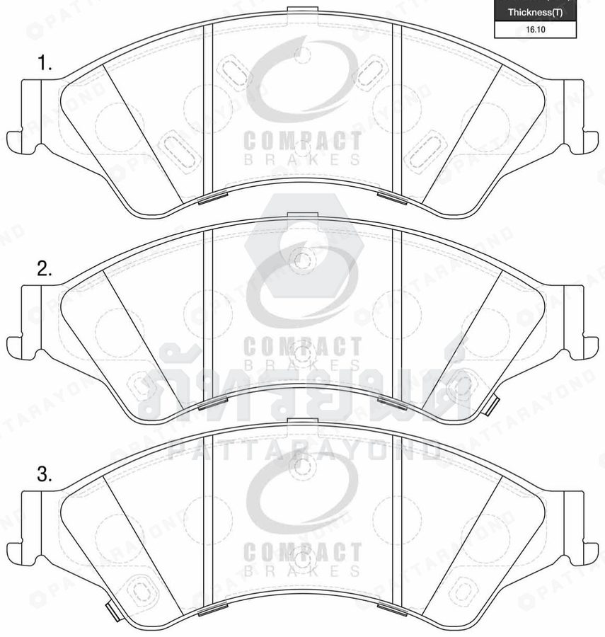 ผ้าดิสเบรคหน้า MAZDA FORD RANGER 2012