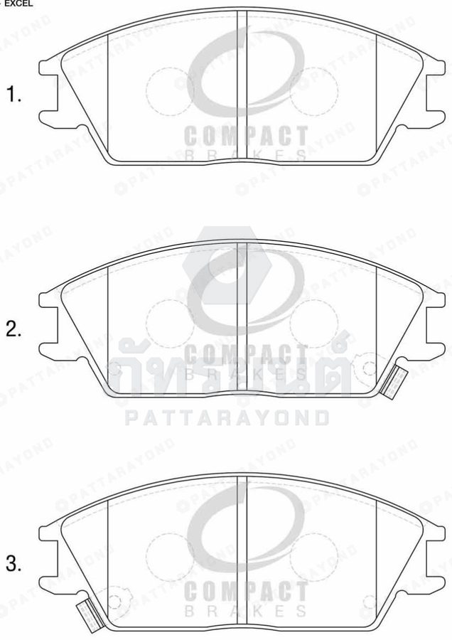 ผ้าดิสเบรค HYUNDAI EXCEL
