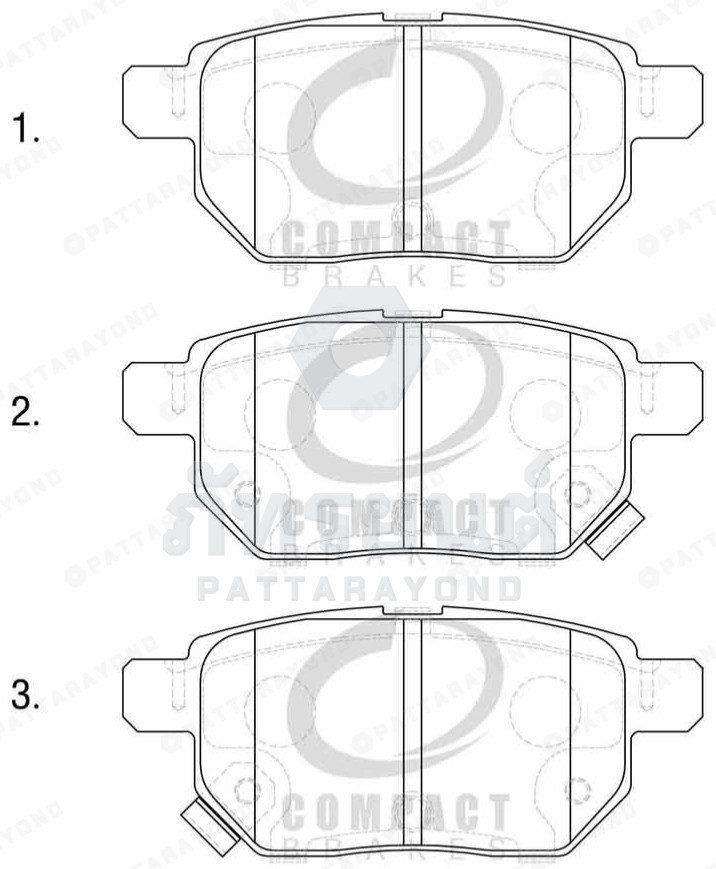 ผ้าดิสเบรคหลัง TOYOTA COROLLA ALTIS 1.6,1.8-2014