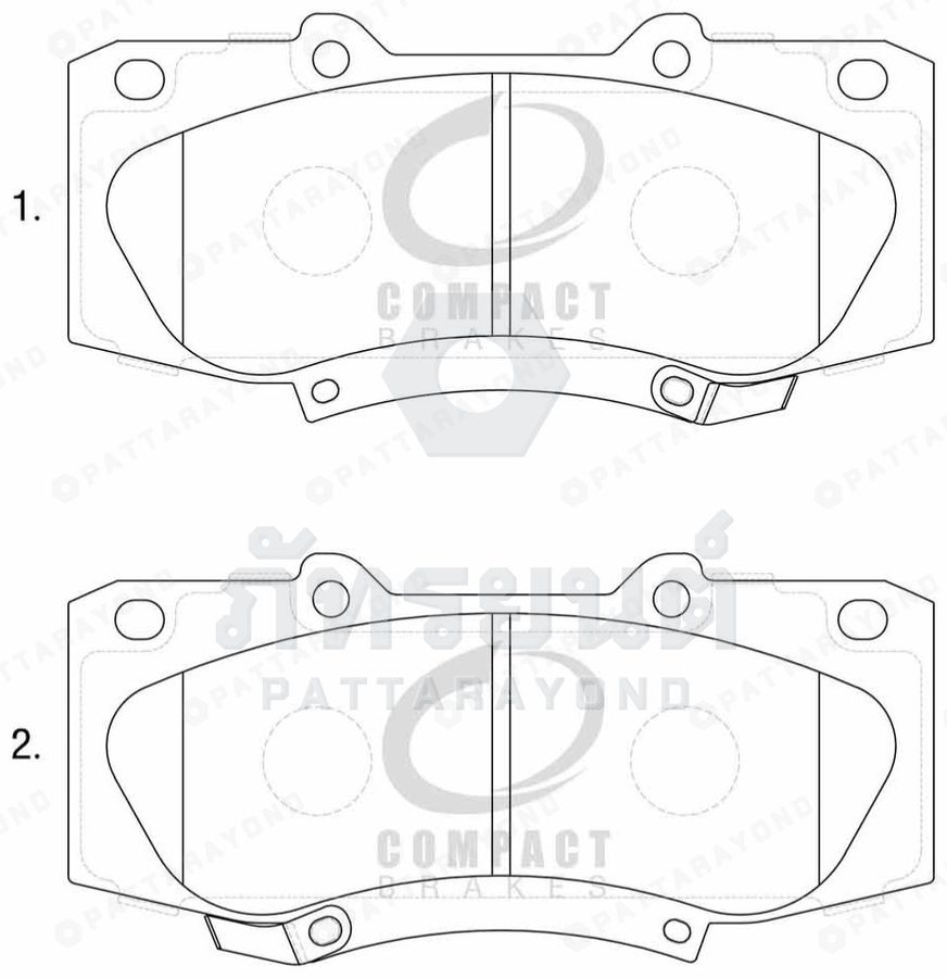 ผ้าดิสเบรค TOYOTA VIGO 2008-4WD