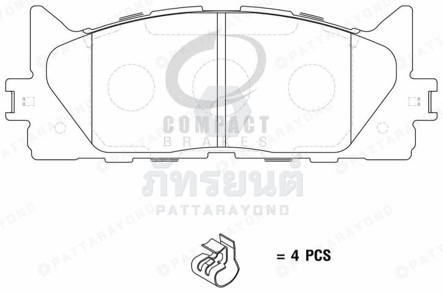 ผ้าเบรคหน้า TOYOTA CAMRY-2007