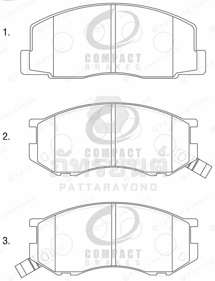 ผ้าเบรคหน้า TOYOTA ZACE-KF 1.8,2.0