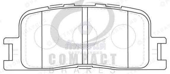 ผ้าเบรคหลัง TOYOTA CAMRY 2.0,WISH