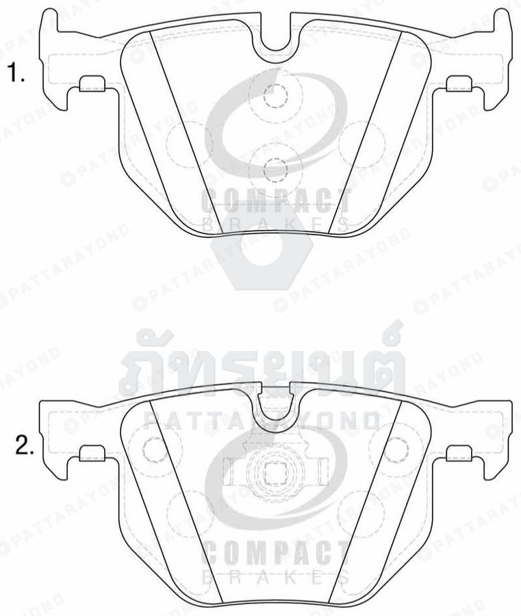 ผ้าเบรคหลัง BMW 520,525,04-10'