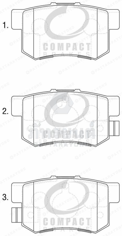 ผ้าเบรคหลัง HONDA ACCORD-94-03,CRV02