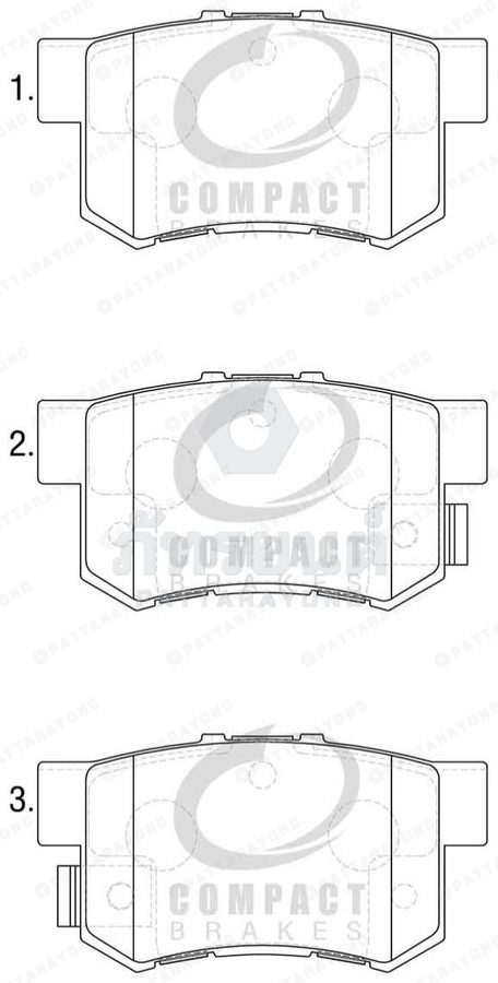 ผ้าเบรคหลัง HONDA CRV02-03,STREAM