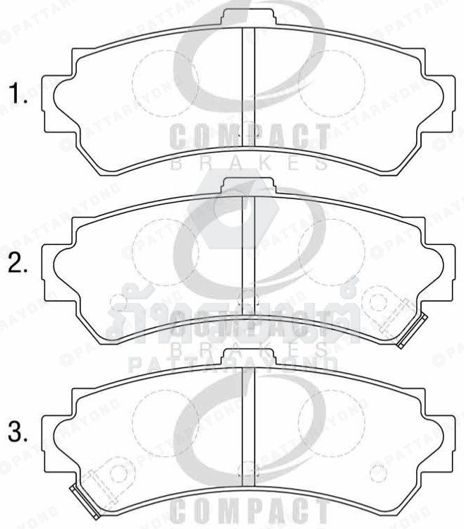 ผ้าดิสเบรค NISSAN SUNNY B14-หลัง