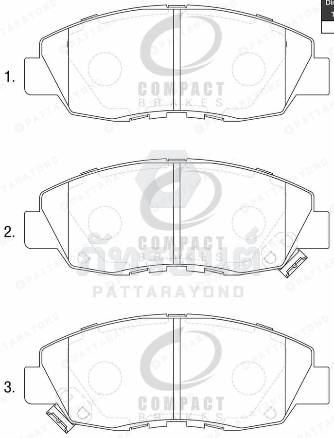 ผ้าเบรคหน้า HONDA A/C94,CRV