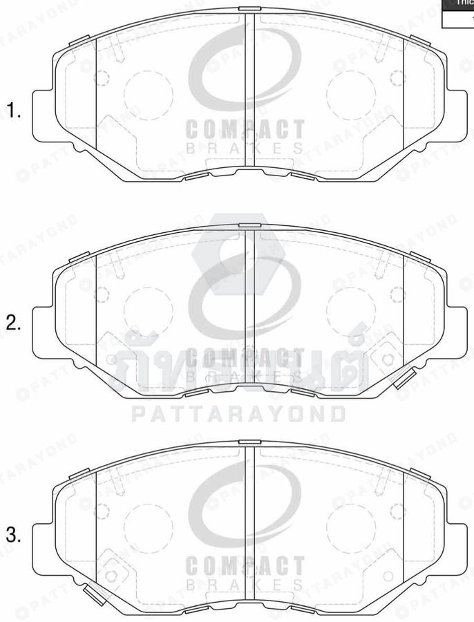 ผ้าเบรคหน้า HONDA CRV02-03