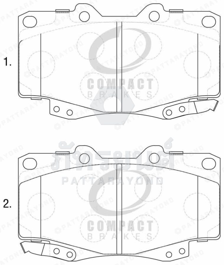 ผ้าเบรคหน้า TOYOTA VIGO4*4