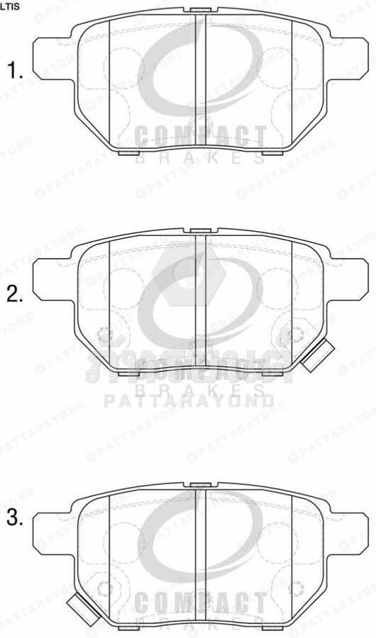 ผ้าเบรคหลัง TOYOTA YARIS,ALTIS