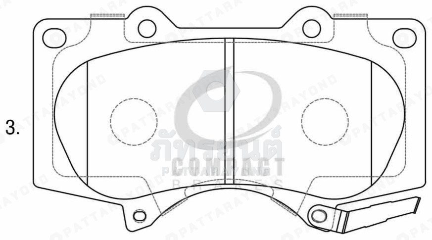 ผ้าเบรคหน้า TOYOTA VIGO4*4,FORTUNER