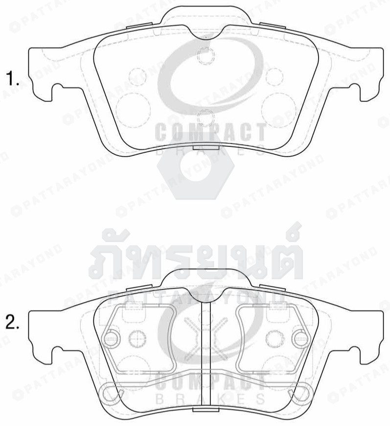 ผ้าดิสเบรคหลัง MAZDA 3