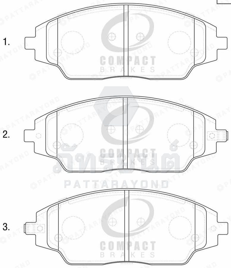 ผ้าดิสเบรคหน้า CHEVROLET SONIC 1.4,1.4
