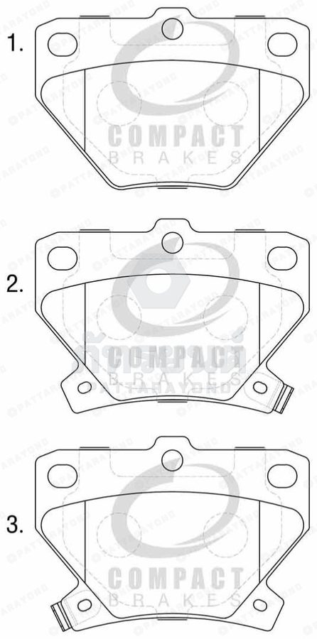 ผ้าเบรคหลัง TOYOTA ALTIS,LIMO1.6,1.8 2001-03