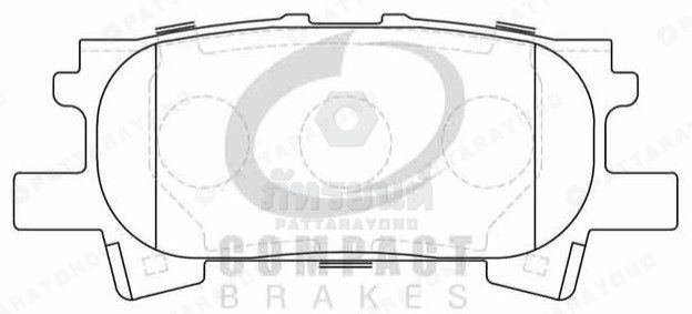 ผ้าเบรคหลัง LEXUS RS300,MCU35 2005-2009