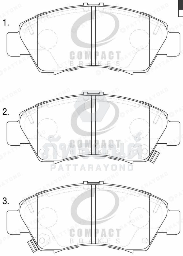 ผ้าเบรคหน้า HONDA BRIO 2011-11/MOBILIO 2014