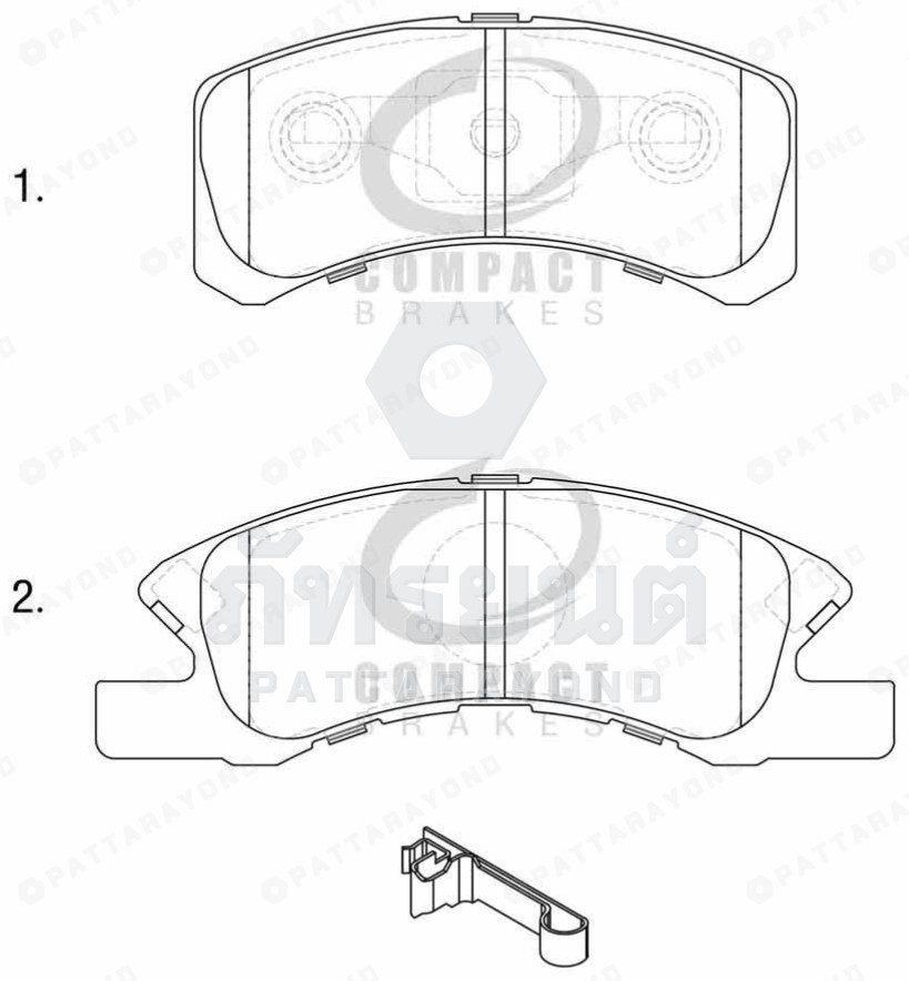 ผ้าดิสเบรคหน้า MITSUBISHI MIRAGE