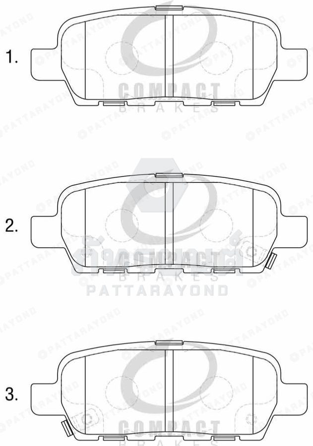 ผ้าดิสเบรคหลัง NISSAN TEANA 2.0,2.5'14,SYLPHY'14