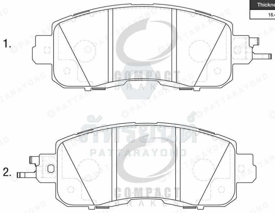 ผ้าดิสเบรคหน้า NISSAN TEANA L33 2014