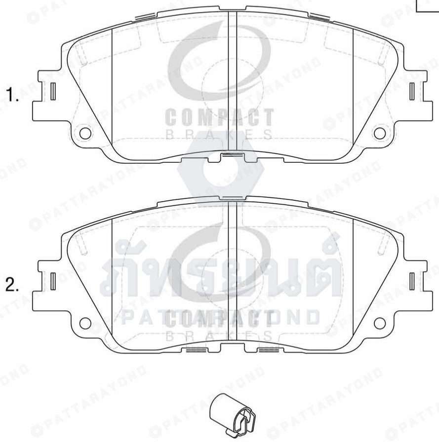 ผ้าดิสเบรคหน้า TOYOTA CAMRY 2.0-2019