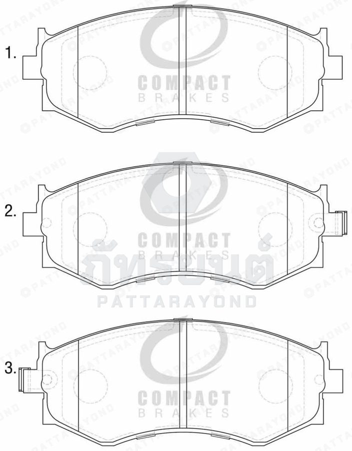 ผ้าดิสเบรค HYUNDAI SONATA,N/S BLUEBIRD U12,CEFIRO 24V-F