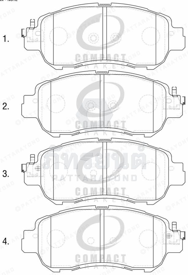 ผ้าดิสเบรคหน้า NISSAN MARCH,ALMERA